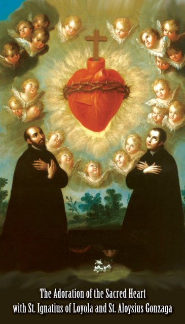 Adoration of the Sacred Heart - Sts. Aloysius Gonzaga & Ignatius of Loyola Prayer Card